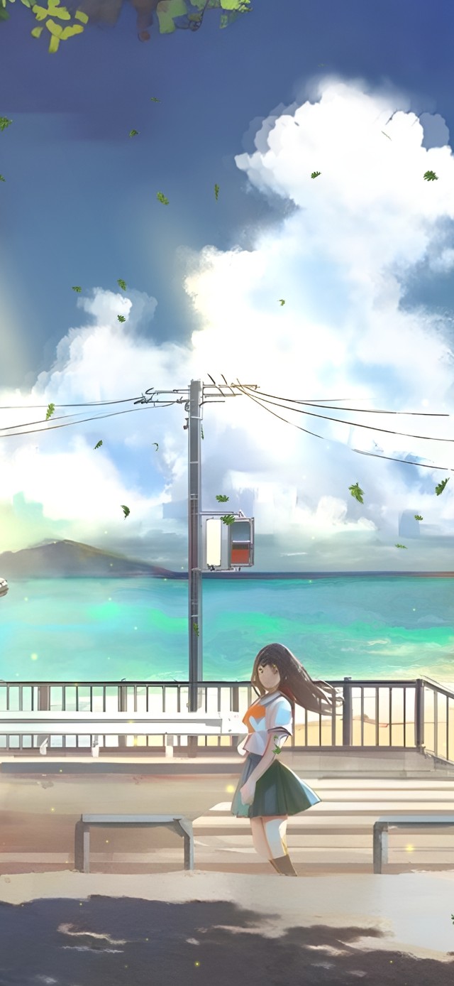 唯美日式小巷女孩