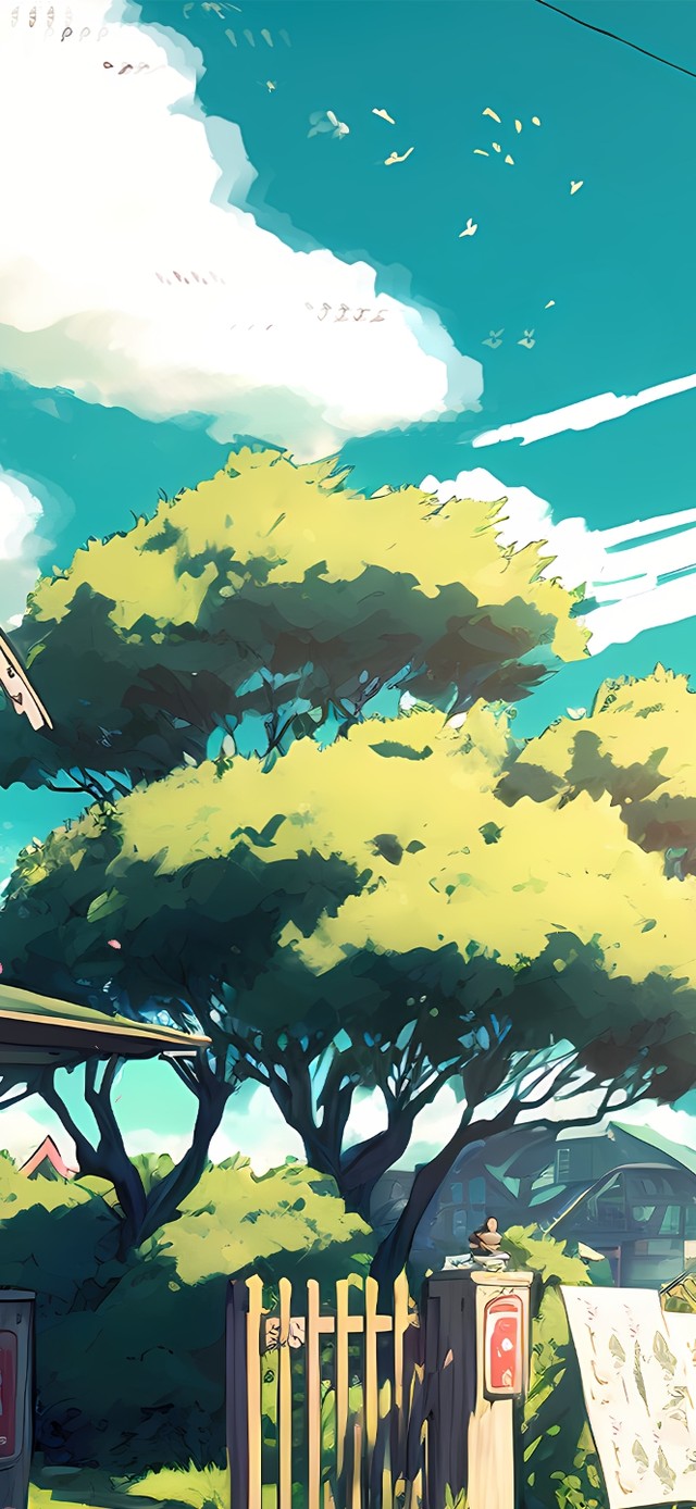 白云下唯美小屋