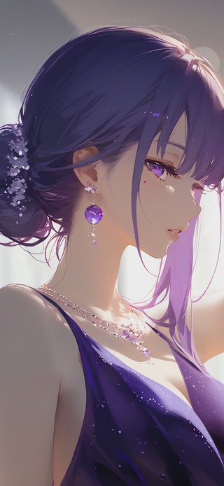 紫发气质少女