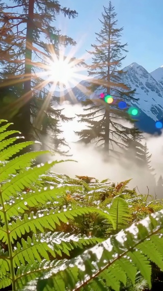 雪山晨光