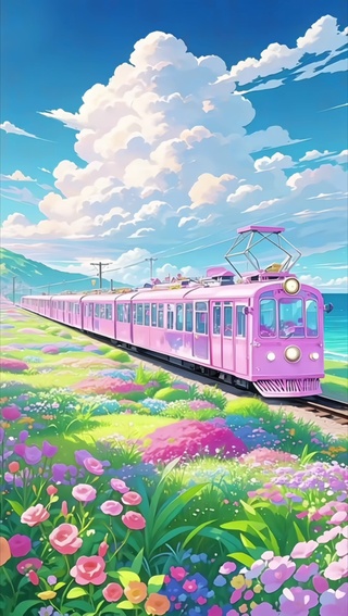 粉色小火车