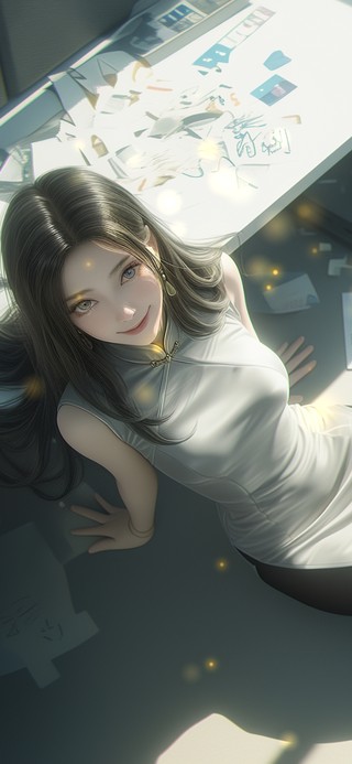 她的笑容是花园中最盛开的花朵