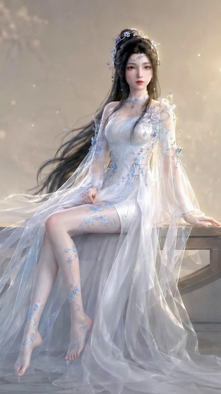 古风仙气白衣美人