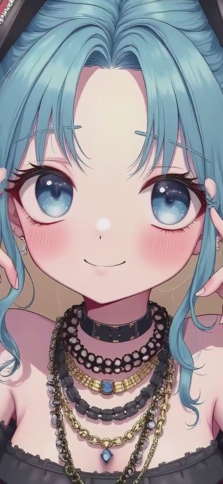 双马尾蓝发女孩