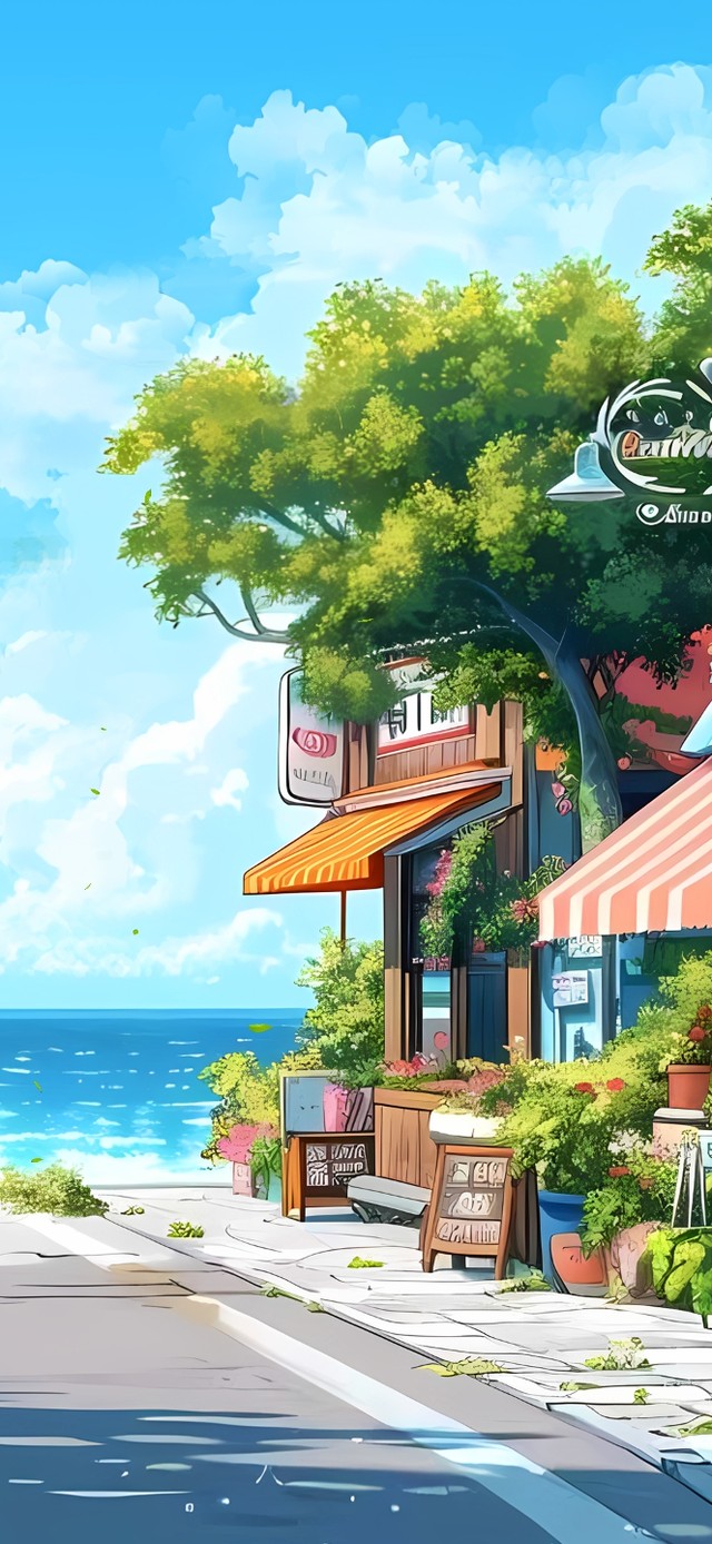 4k小清新海边小镇