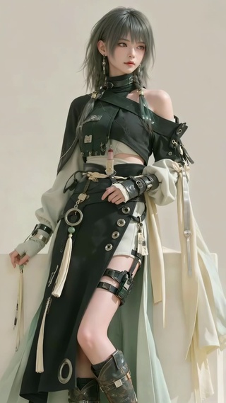 灰发酷飒潮流少女