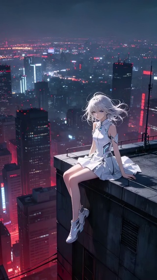 傍晚的城市风景