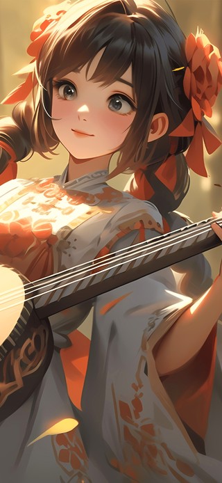 古风林中少女
