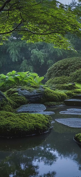 护眼绿景