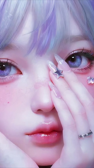 个性遮面少女