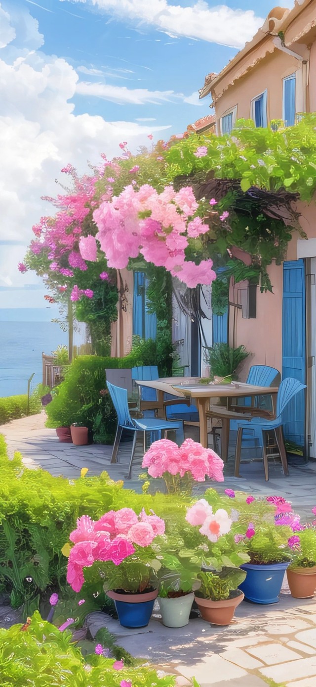 治愈海边鲜花