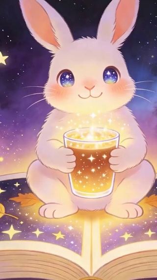 星空夜景兔子