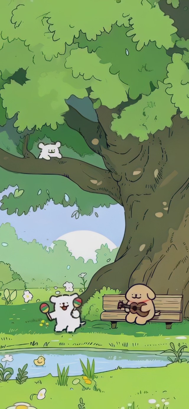 小狗狗の樹下party②