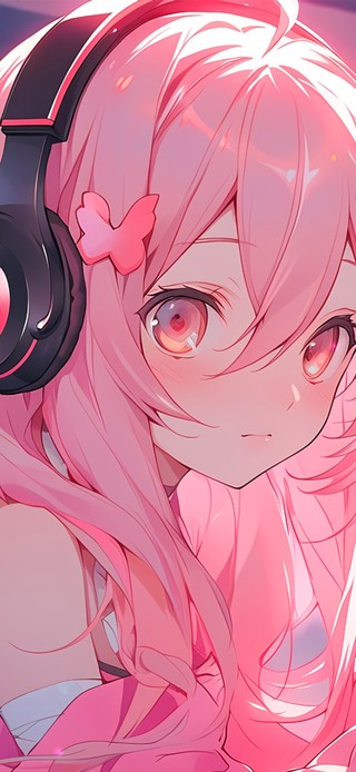粉色可爱电竞少女