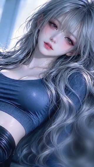 室内慵懒轻御少女