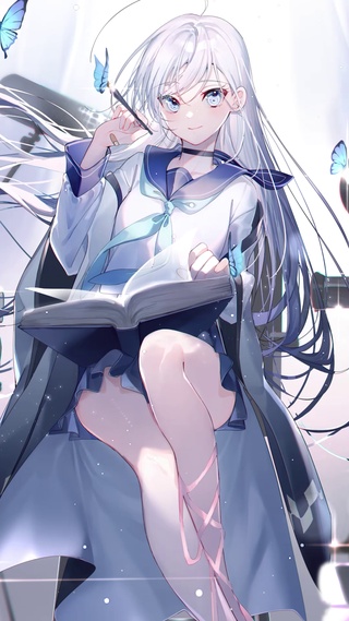 清纯蓝蝶少女