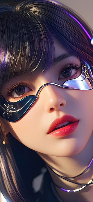 赛博霓虹酷飒少女
