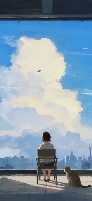 蔚蓝天空