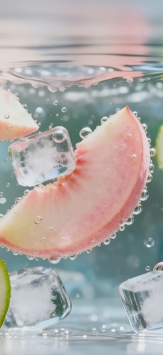清凉水蜜桃柠檬气泡水
