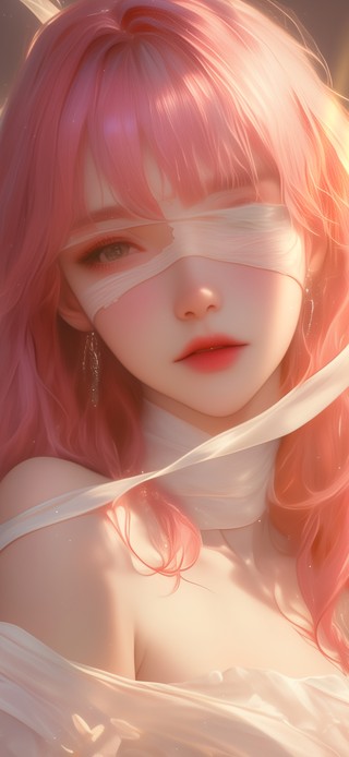 唯美粉发少女