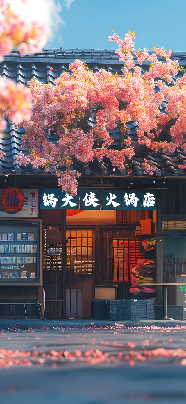 樱花树下火锅店