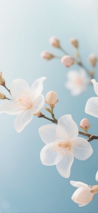 清透的玉兰花