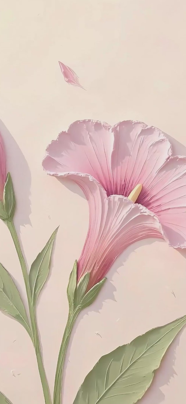 简约的粉色花朵