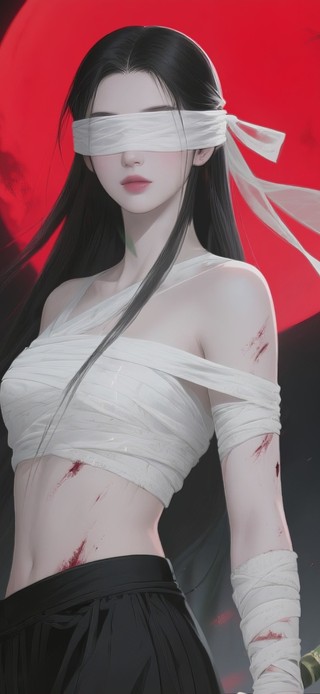 红月竹影