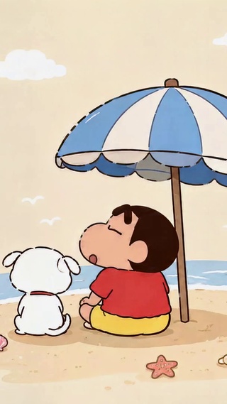 海风放空 蜡笔小新治愈海边