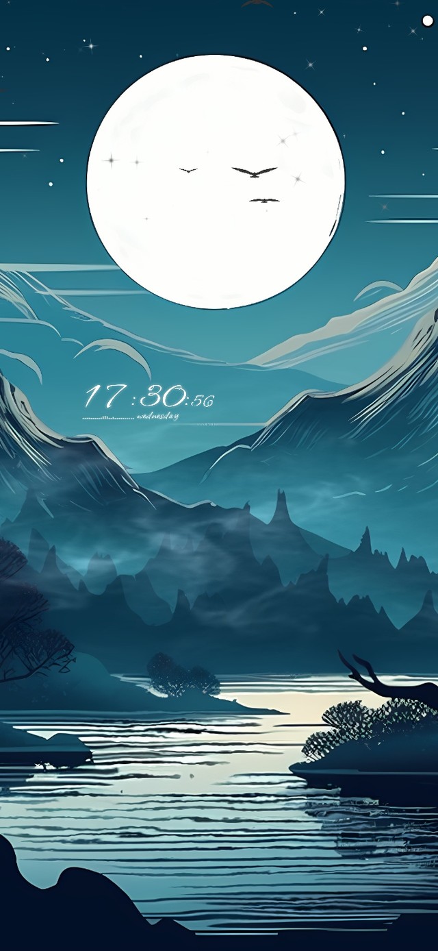 4K唯美古风极简水墨山水