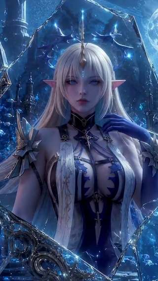 深海幻境银发精灵美少女