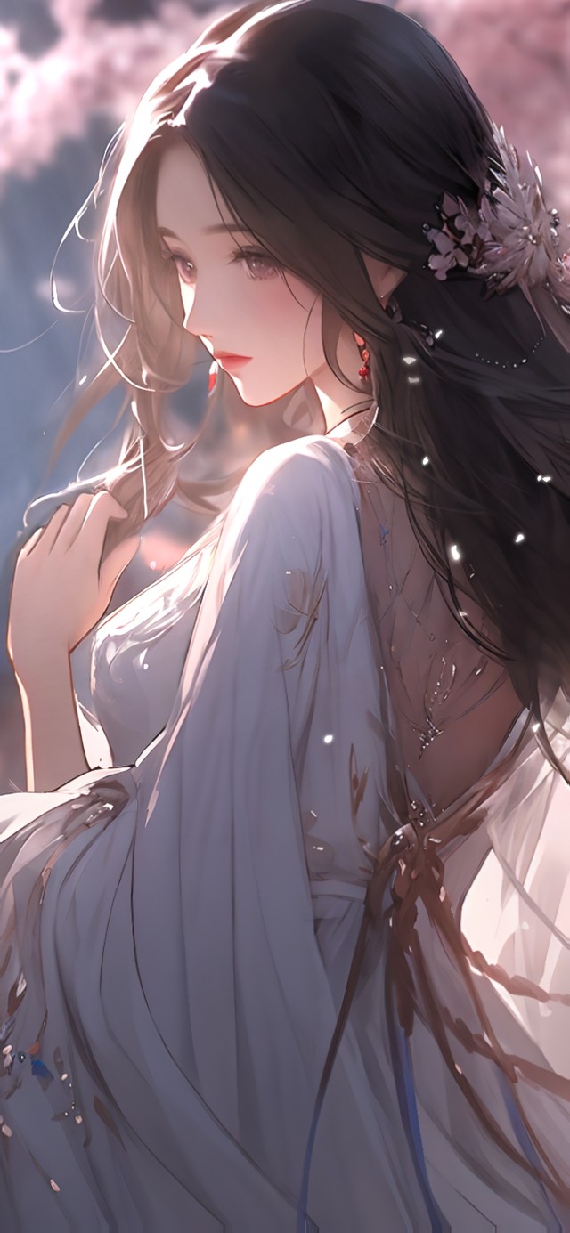 清纯古风长发美女