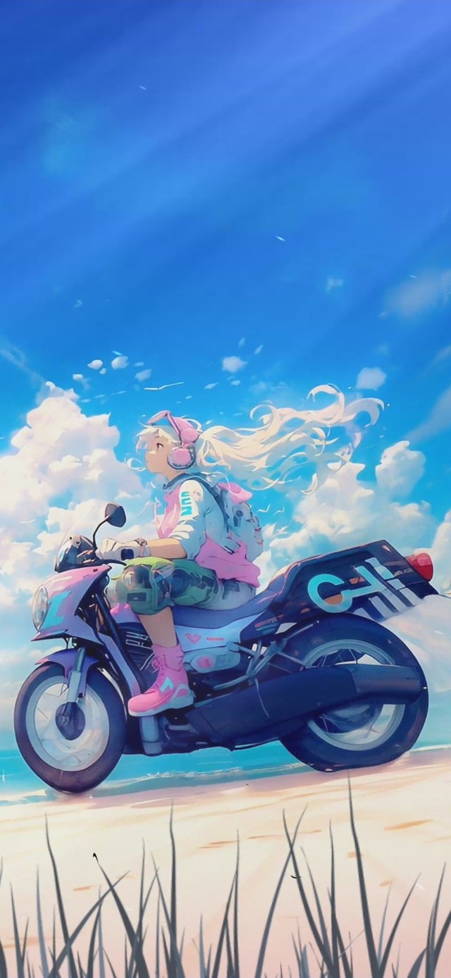 唯美の海边少女