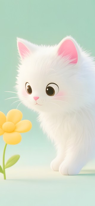 猫咪和小花朵
