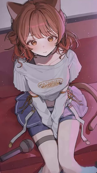 红色头发少女