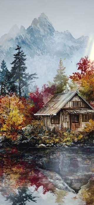 海边小屋AI插画