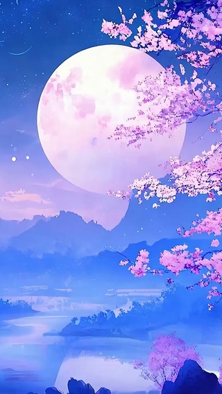 古风樱花树木