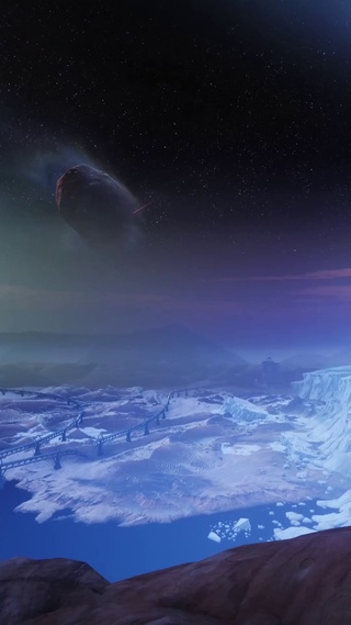 科幻雪山风景