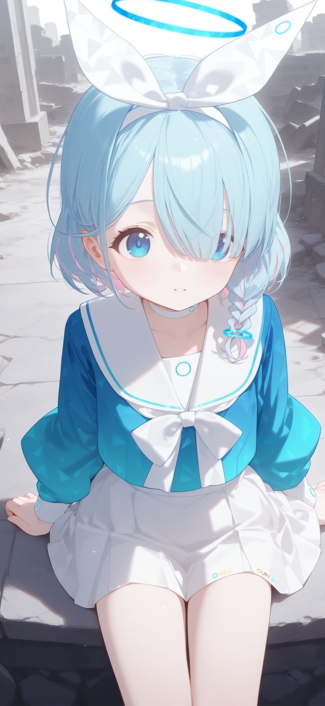 唯美蓝发少女