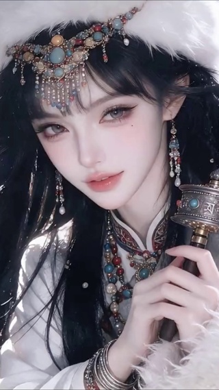 唯美藏族少女