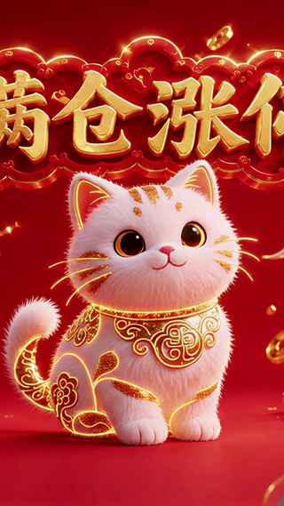 涨停招财猫 无缝循环
