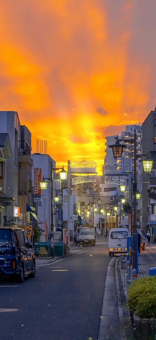 4K 唯美治愈夕阳小镇