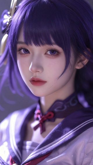 紫发少女