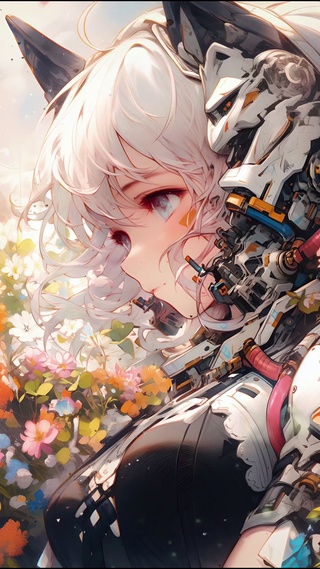 4K 花卉护眼机甲少女