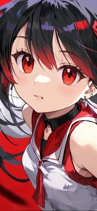 红影中的灵动少女