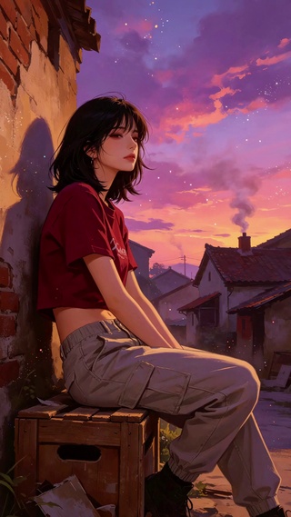 二次元晚霞少女