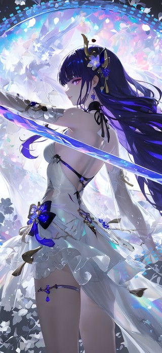 紫发持剑少女