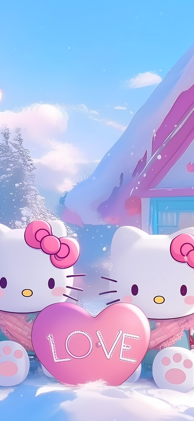 下雪天的kitty猫