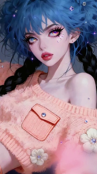 时尚另类模特少女