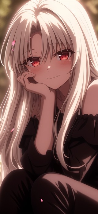 樱花白发少女